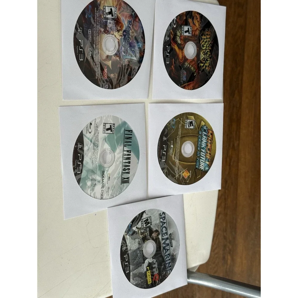 PS3 Games Disc Only Lot Of 5, Space Marine , Ratchet, Dragon Row, , Etc